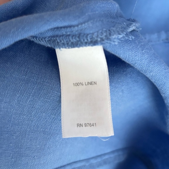 J.Jill Blue Sleeveless Linen Dress - Picture 8 of 9